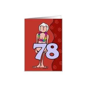  birthday woman   seventy eight Card Toys & Games