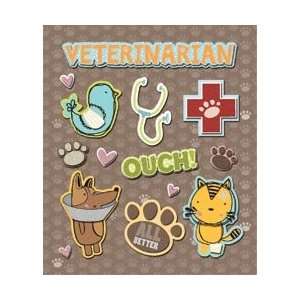  K&Company Sticker Medley Veterinarian; 6 Items/Order Arts 