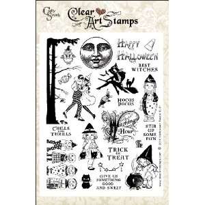  Crafty Secrets Large Art Stamp, Costume Cuties, Clear 