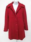 STEVE BY SEARLE Wool Cashmere Red Long Sleeve Button Up Lined Coat Sz 