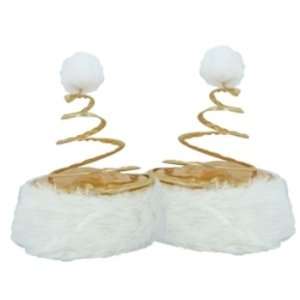 Gold and White Metallic Coil Santa Hat Case Pack 20