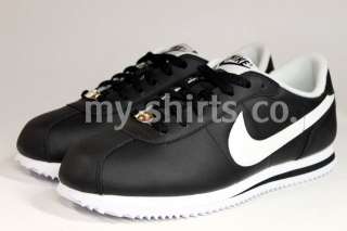 Nike Cortez Basic Leather 06 Black White Mens SB NEW  