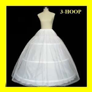  3 HOOP BRIDAL DRESS crinoline petticoat underskirt Toys & Games