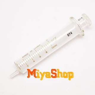 50pcs Glass Syringes Sampler Lab Glassware 10ml  