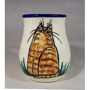   Tabby Cat Ceramic Mug created by Moonfire Pottery: Kitchen & Dining
