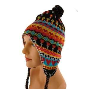   Brand New Knitted Crochet Wool Beanie Hat & Glove Set 