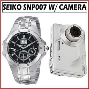  Seiko SNP007 Mens Coutura Kinetic Perpetual Watch/Kodak 