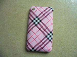 new PINK Inclined stripe Hard skin case cover for iPHONE 3G 3GS  