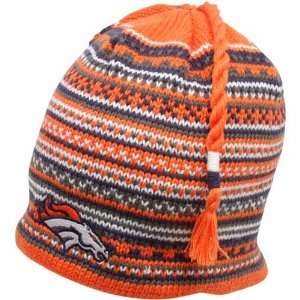  Reebok Denver Broncos Tassle Knit Hat One Size Fits All 