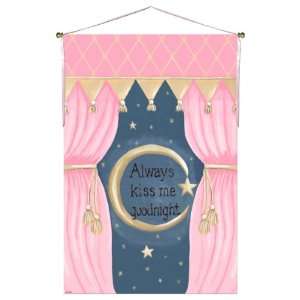  Always Kiss Me Goodnight Wall Hanging   Pink & Gold Baby