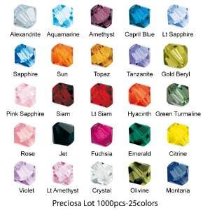  Bicone 4mm Preciosa Crystal Beads 25 colors. Arts, Crafts & Sewing
