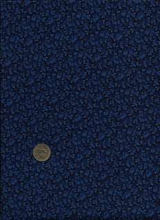 Drk Blue Leaf Like Print Tone On Tone Fabric   Cranston  