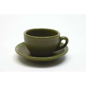  MAXWELL WILLIAMS CAFE CULTURE CUP AND SAUCER OLIVE GREEN 