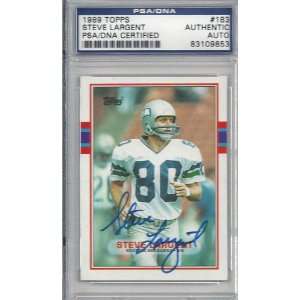  Steve Largent Autographed 1989 Topps Card PSA/DNA: Sports & Outdoors