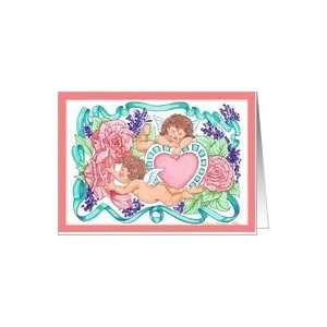  Valentine with Cupids and Roses Card Health & Personal 