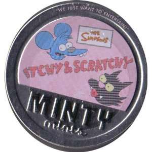 The Simpsons Itchy & Scratchy Minty Mints Tin  Grocery 