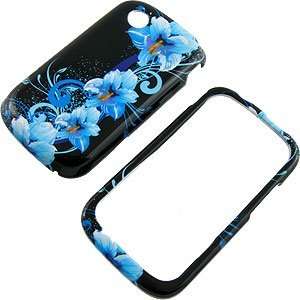  Blue Flowers Black Protector Case for AT&T Avail / ZTE 
