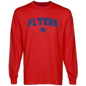  Dayton Flyers Red Logo Arch Long Sleeve T shirt: Sports 