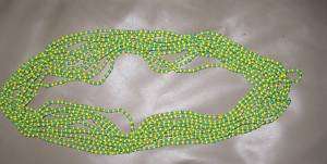Orula Orisha Beads Necklace Santeria GREEN YELLOW  