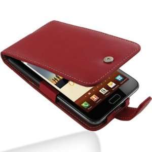  Pdair Red Leather Flip Protective Case Cover for Samsung 