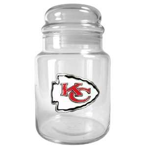   City Chiefs NFL 31oz Glass Candy Jar   Primary Logo