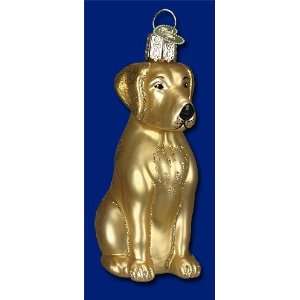  Yellow Labrador DOG Glass Ornament Old World Christmas NEW 