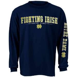  Notre Dame Fighting Irish Navy Standard Long Sleeve T shirt 
