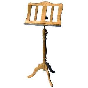  Stageline European Crafted Music Stand   Oak, Wood Post 