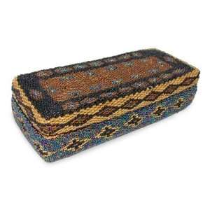  Beaded rattan jewelry box, Ethnic Color