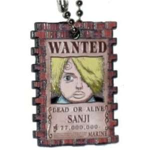    One Piece Wanted Portrait Sanji Charm Keychain: Toys & Games