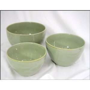 Sango Passion Green Mixing Bowls, Set of 3:  Kitchen 