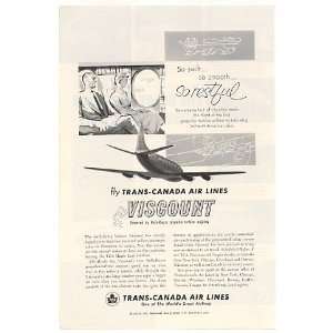   TCA Trans Canada Airlines Viscount Airliner Print Ad