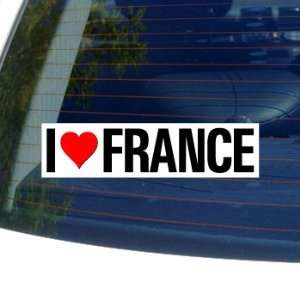  I Love Heart FRANCE   Window Bumper Sticker: Automotive