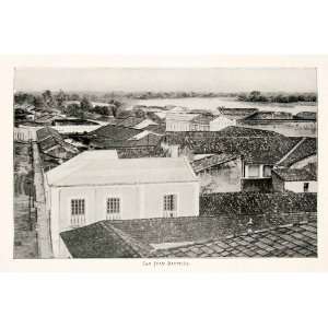 1897 Print Mexico San Juan Bautista Cityscape Villahermosa Tobasco 