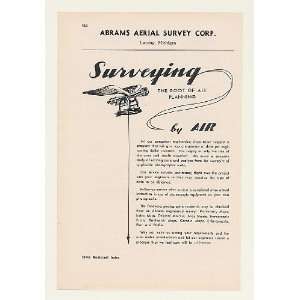  1948 Abrams Aerial Survey Corp Surveying Lansing MI Print 