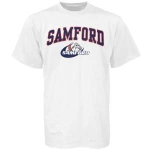  NCAA Samford Bulldogs White Bare Essentials T shirt 