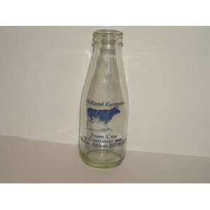  Antique Milk Bottle Holland Farms (8.5 Tall): Everything 