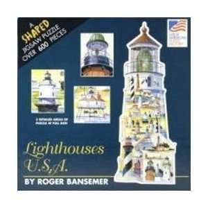  Lighthouse Shaped 600 Piece Puzzle By Roger Bansemer: Toys 