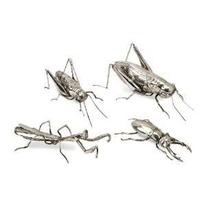   Eccentric Polished Chrome Decorative Insect Figures