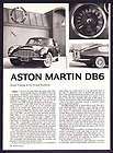 1966 Aston Martin DB6 Road Test & Technical Data