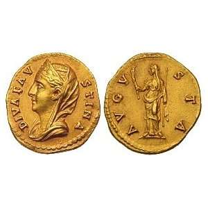   138   Early 141, wife of Antoninus Pius; Gold Aureus: Toys & Games