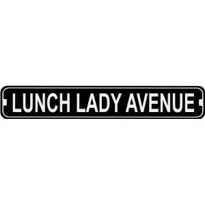    Lunch Lady Avenue Novelty Metal Street Sign
