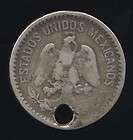 Mexico 1905 50 CENTAVOS (with hole) .3215 ounces of S