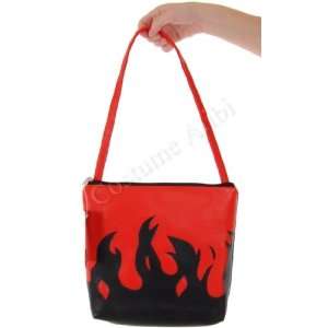 Gothic Demonia Red with Black Flames Bag Purse Handbag 11 