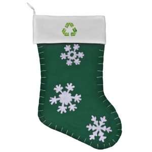   Christmas Stocking Green Recycle Symbol in Leaves: Everything Else