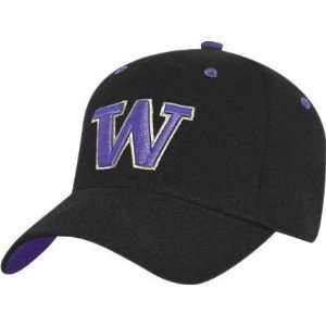 Washington Huskies Black One Fit Hat 