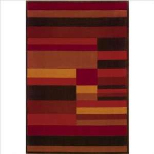 Lava Checked Red Contemporary Rug Size 77 x 1010  