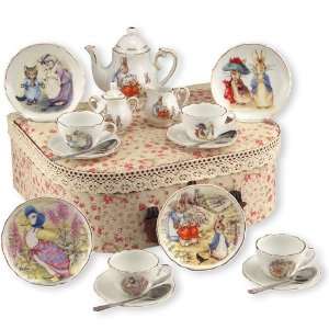  Medium Beatrix Potter Porcelain Tea Set in Case