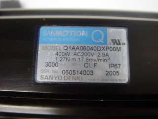 Sanyo Denki Q1AA06040DXP00M SanMotion AC Servo Motor  