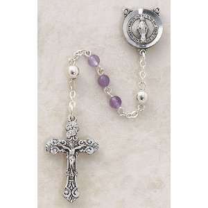   Catholic 4MM Rosary Beads Necklace Religious Jewelry: Jewelry